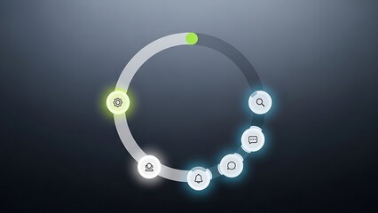 Circular UI Icon Progression - User Interface Flow