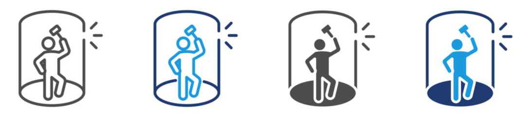 comfort zone  icon set with multiple style