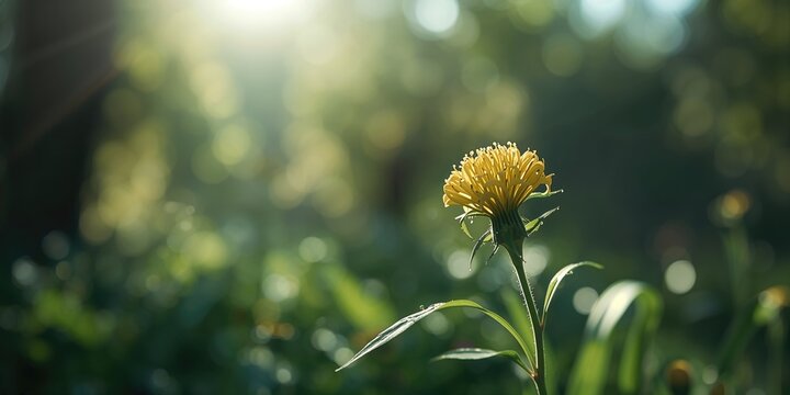 Arivela viscosa tickweed plant flower background, highlighting organic plant growth in a garden setting