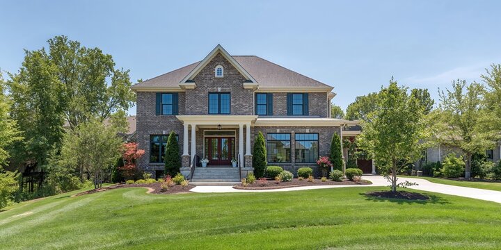 Nice, newly constructed home with modern architecture serving as a contemporary residential backdrop