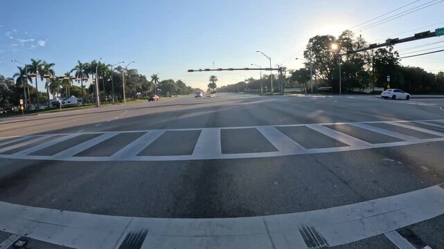 Driving in Florida on Highway