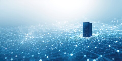 Digital network and data concept, cybersecurity and information flow, suitable for technology infrastructure backgrounds