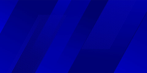 Blue diagonal geometric overlay layer background with lines pattern. Abstract Diagonal rectangle shape graphic elements. Modern banner backdrop template design with space for text. Vector illustration