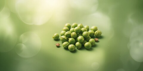 Soft-focus image of soybeans with Japanese cuisine hints, designed for editorial headers or informational panels