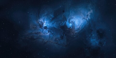 Night sky filled with colorful nebulas and stars, suited for astronomy backgrounds or celestial themes