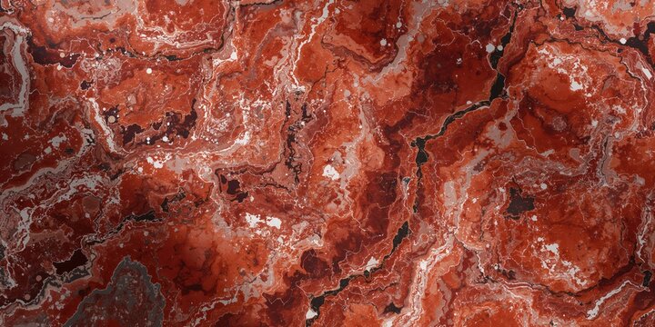 Natural stone background with red onyx and white veins, suitable for text and layout design