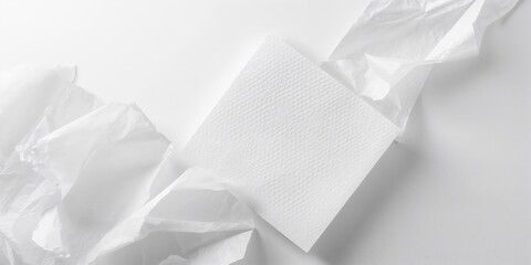 White tissue paper sheet used as a background for layout and design purposes