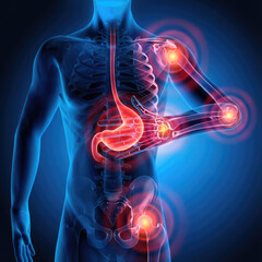 anatomy, body, human, medical, x-ray, pain, 3d, health, illustration, cancer, science, spine, medicine, brain, bone, stomach, blue, chest, heart, skeleton, joint, woman,erkek,b&ouml;brek,beyin,miğde