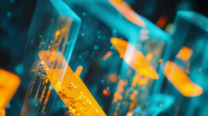 Abstract digital data processing with cinematic elements - Powered by Adobe