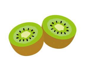 カットしたグリーンキウイ