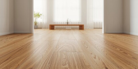 Close-up of a laminate wooden floor surface with blurred depth, suitable for UI or editorial headers