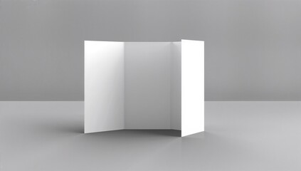 Open leaflet displaying a blank white page with fold, ideal for informational content or advertisements