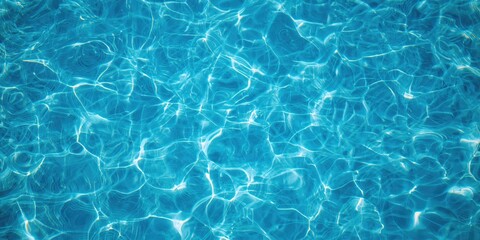 Seamless tiles of vibrant pool or ocean water surface, top view, used as a background for text and layout