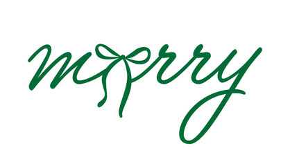 Text Christmas Blessings hand written calligraphy lettering. Coquette handmade vector illustration. Fun brush ink typography for photo overlays, t-shirt print, flyer, poster design