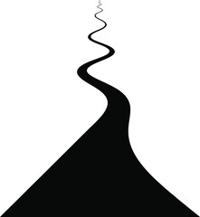 Winding Road Journey Abstract Illustration