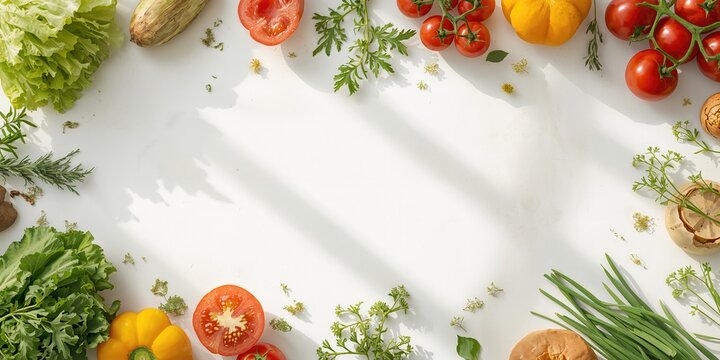 Cooking scene featuring fresh vegetables and herbs, highlighting nutritious vegetarian food choices, World Vegetarian Day - Powered by Adobe