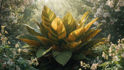 An oversized Aglonema Amber Permata with dense leaves, used as a houseplant background, World Plant Appreciation Day