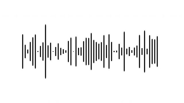 Clean sound wave spectrum animation &ndash; digital audio visualizer