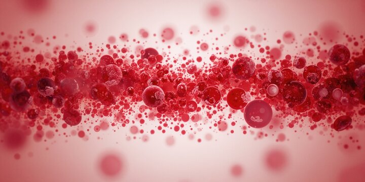 Microscopic view of blood sample with abnormal red blood cells and white blood cells, highlighting blood health assessment, World Hemophilia Day