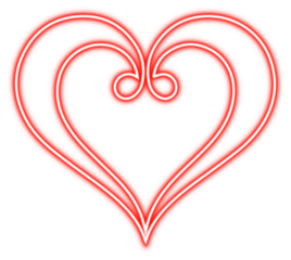 Neon Double-Outline Heart