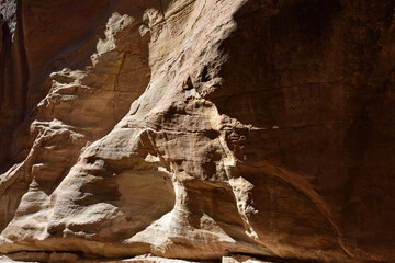 Siq gorge in Petra, Jordan