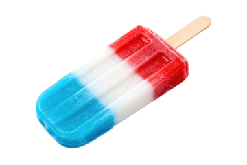 Colorful patriotic themed ice pop on a stick