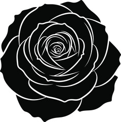 Black Rose Floral Silhouette