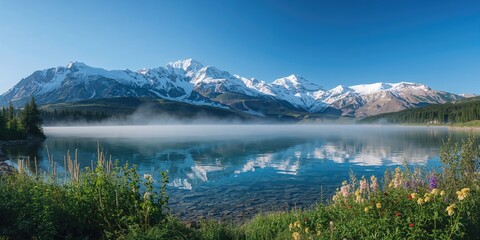 Lakes and mountains of Arhiz, Russia, natural landscape preservation