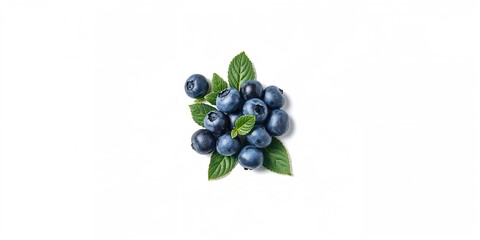 Blueberries arranged on white surface, highlighting fruit texture for nutrition labels