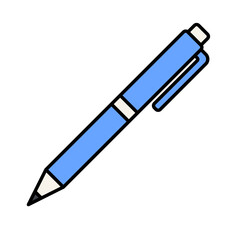 Marker Pen Flat design style bold pen symbolizing highlighting ideal for sketches drafts and creative layouts.