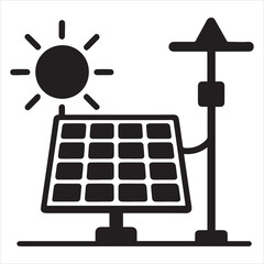 Thin Line Solar Panels Water Drop Eco Art