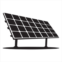 Green Energy Solar Panels Arrow Up Vector