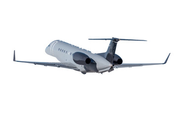 Bizjet fly isolated