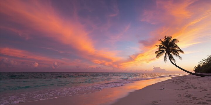 Idyllic sunrise over a beach, natural light and tranquility, Earth Day