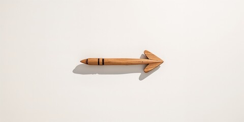 Centered arrow symbol on plain background designed for visual aids and informational graphics, suitable for educational use