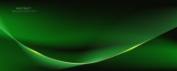 PrAbstract background using dark green tones on a black background. The lines and curves are like gentle and flowing waves, creating a sense of freshness and energy.int © achtopik