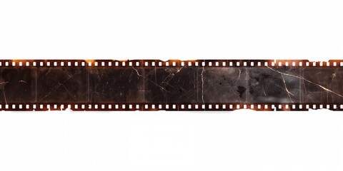 Close-up of a scratched film strip, used as a background for film editing or design projects, Earth Day