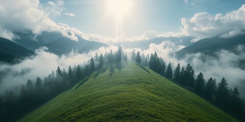 Dense forest with fog highlighting natural preservation efforts
