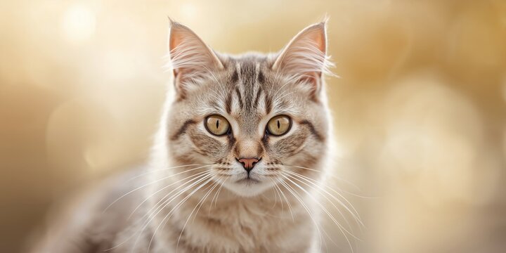 Close-up of a cat focusing on its face, natural textures and details, suitable for animal portrait backgrounds