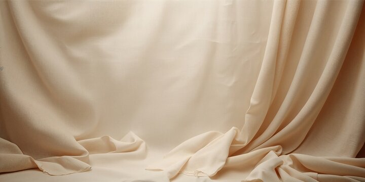 Unprocessed linen textile serving as a neutral backdrop for fabric displays and layouts