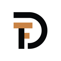 FD logo design Vector