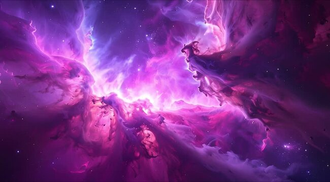 Nebula Space Cosmic Art: Swirling nebula colors forming gaseous texture
