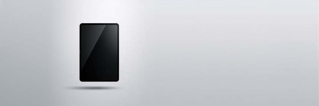 Black tablet with a clear screen used as a digital interface for interface testing, technology applications, World Telecommunication Day