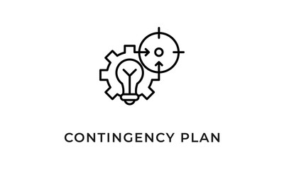Contingency Plan Icon Or Logo Isolated Vector Illustration