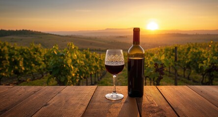 A vineyard landscape with rolling hills and grapevines, serving as a scenic backdrop for wine production, World Environment Day