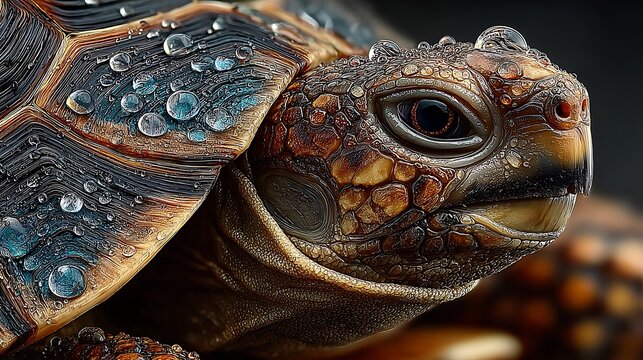 Macro turtle shell pattern wet rain fine texture pictures