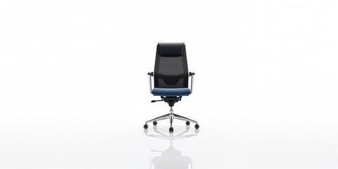 Fototapeta premium Ergonomic office chair on a white background designed for back support and posture improvement