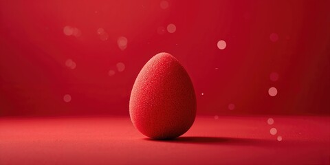 Single red object on a bold red background serving as a UI backdrop for interface elements