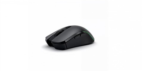 Wireless gaming mouse with a sleek black design, suitable for precise computer control, no visible branding