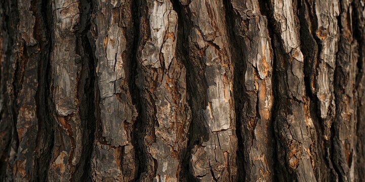 Close-up of elm bark surface for use in background textures and pattern design